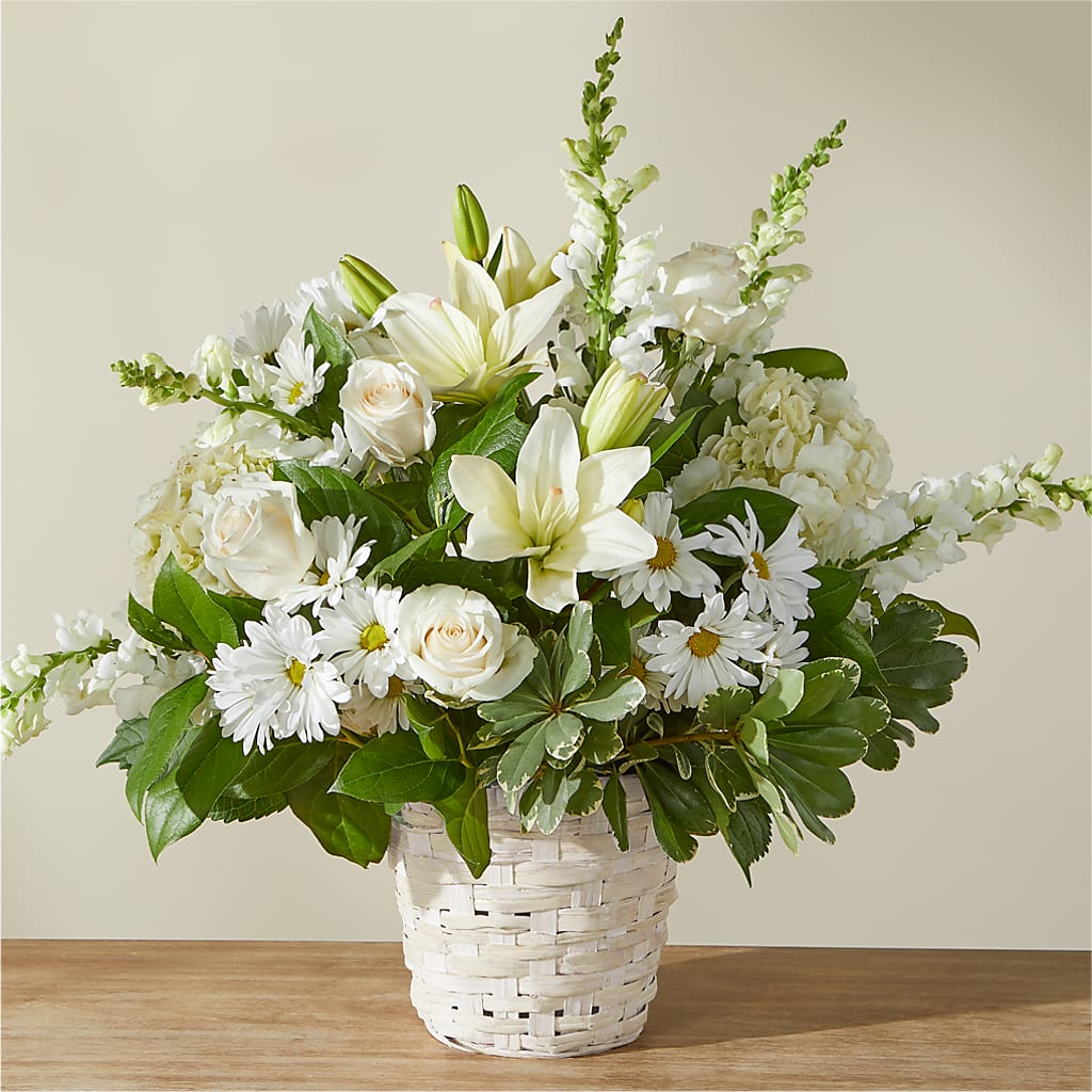 Ivory Elegance Floral Basket – City Florist, Prestonsburg KY