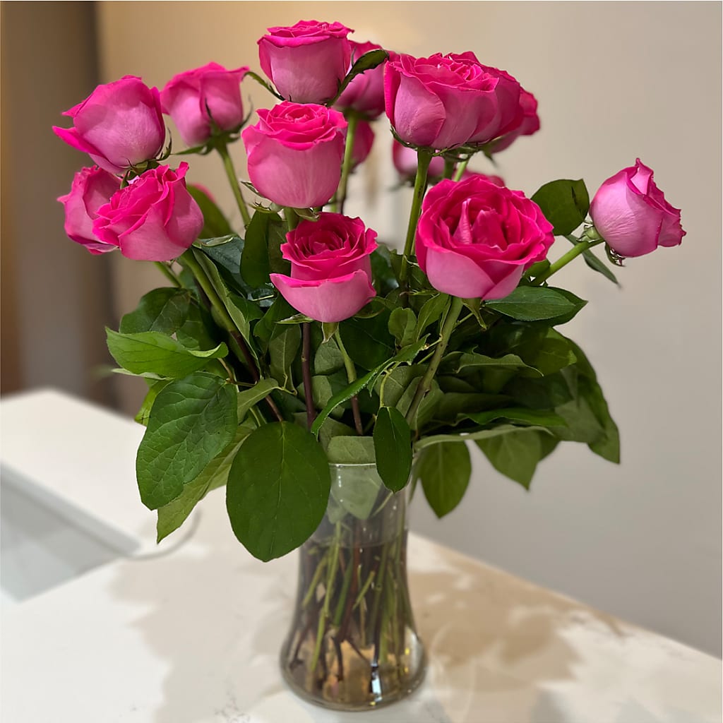 Long Stem Pink Rose Bouquet –  City Florist, Prestonsburg KY