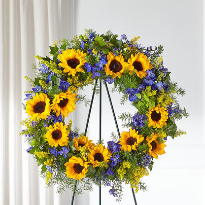 Bright Rays Wreath –  City Florist, Prestonsburg KY