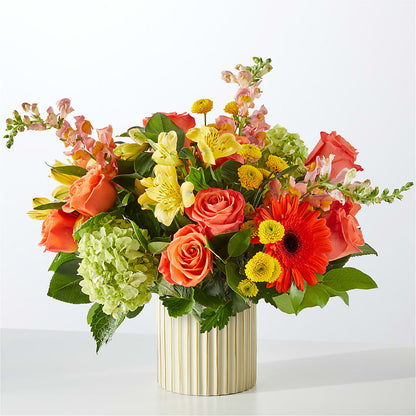 Autumn Sunshine Bouquet with Ivory Vase –  City Florist, Prestonsburg KY