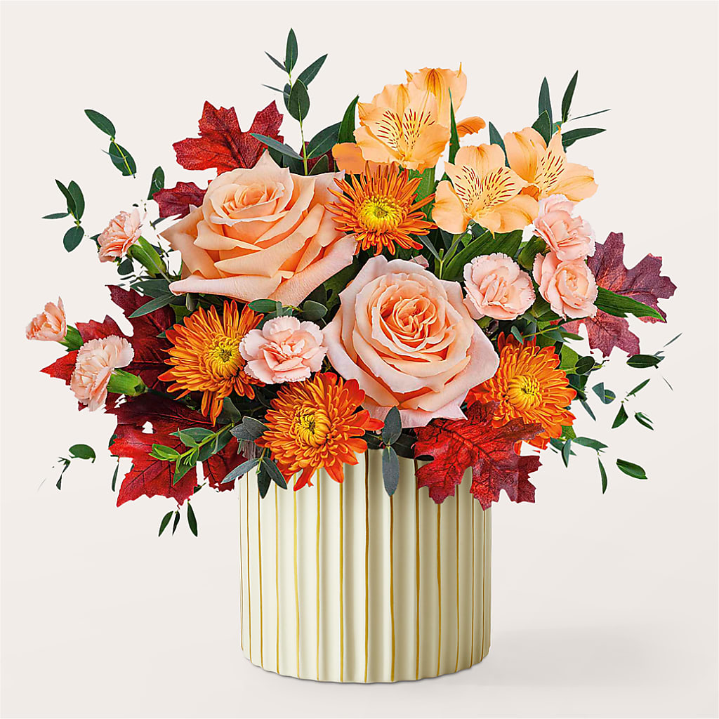 Spiced Latte Bouquet with Ivory Vase –  City Florist, Prestonsburg KY