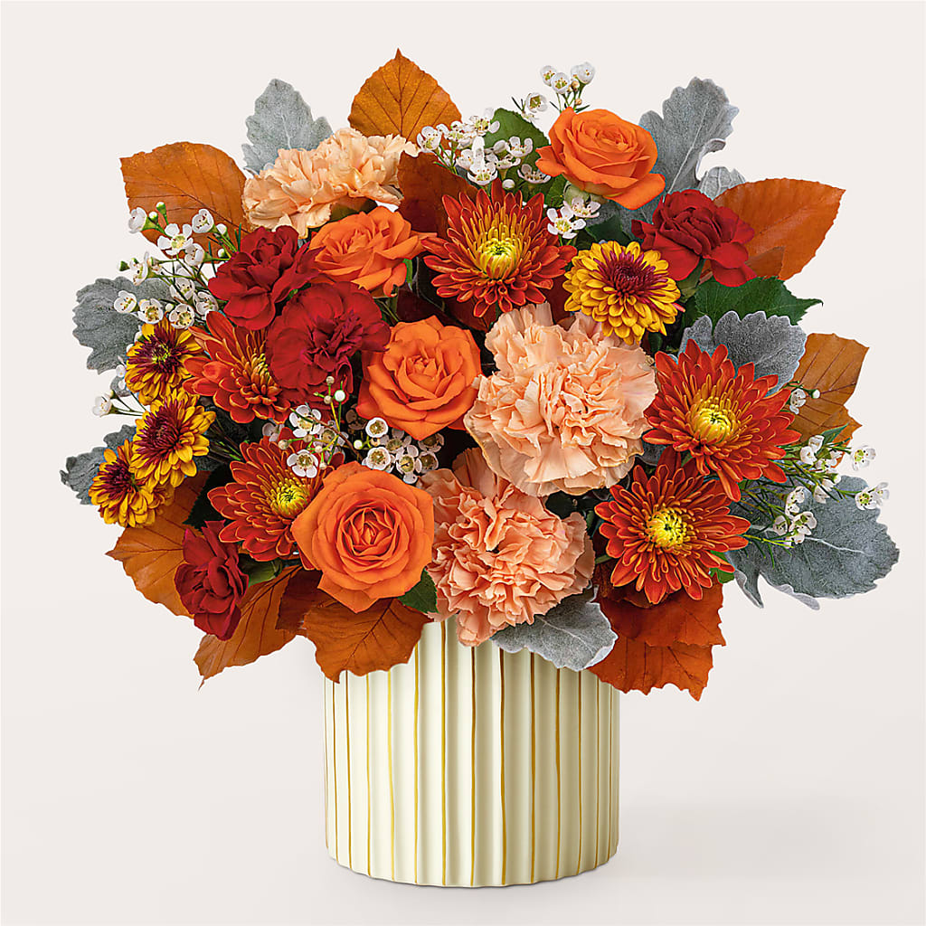 Merlot Bouquet with Ivory Vase –  City Florist, Prestonsburg KY